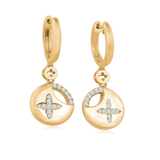 Moon and Star Diamond Earrings 4ER76