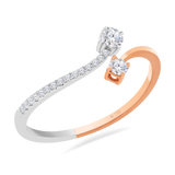 Two Tones Ladies Ring 6LR431