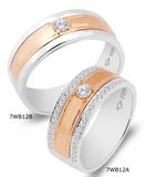 Wedding Ring Solitaire  Two Tone 7WB12B
