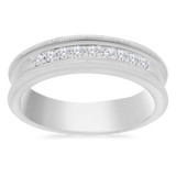 Wedding Ring Listring with Millgrain 9 Stones  7WB43A