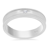 Wedding Ring Solitaire with Millgrain 7WB43B