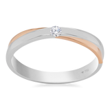 Wedding Ring  Solitaire 2 Tone 7WB54A