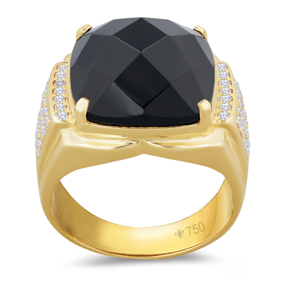 Men's Ring Geometric Black Onyx 9MR10