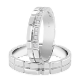 Wedding Ring 7WB104B Plain Gold