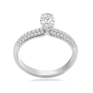 Ladies Ring LR060222 Oval Diamond (GIA Certified)