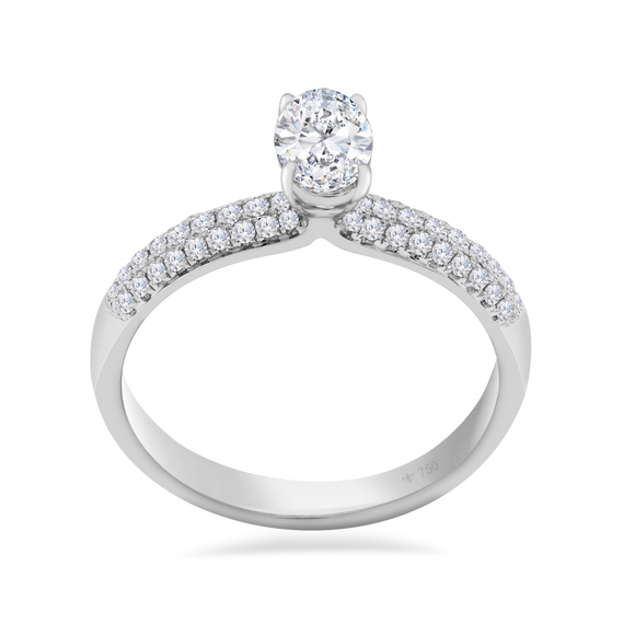 Ladies Ring LR060222 Oval Diamond (GIA Certified)
