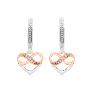 LOVE Earrings Two Tone with Diamonds ER111122